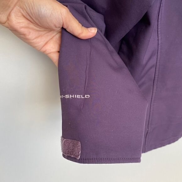 Columbia Women Omni-shield Purple Hooded Jacket - Picture 7 of 13